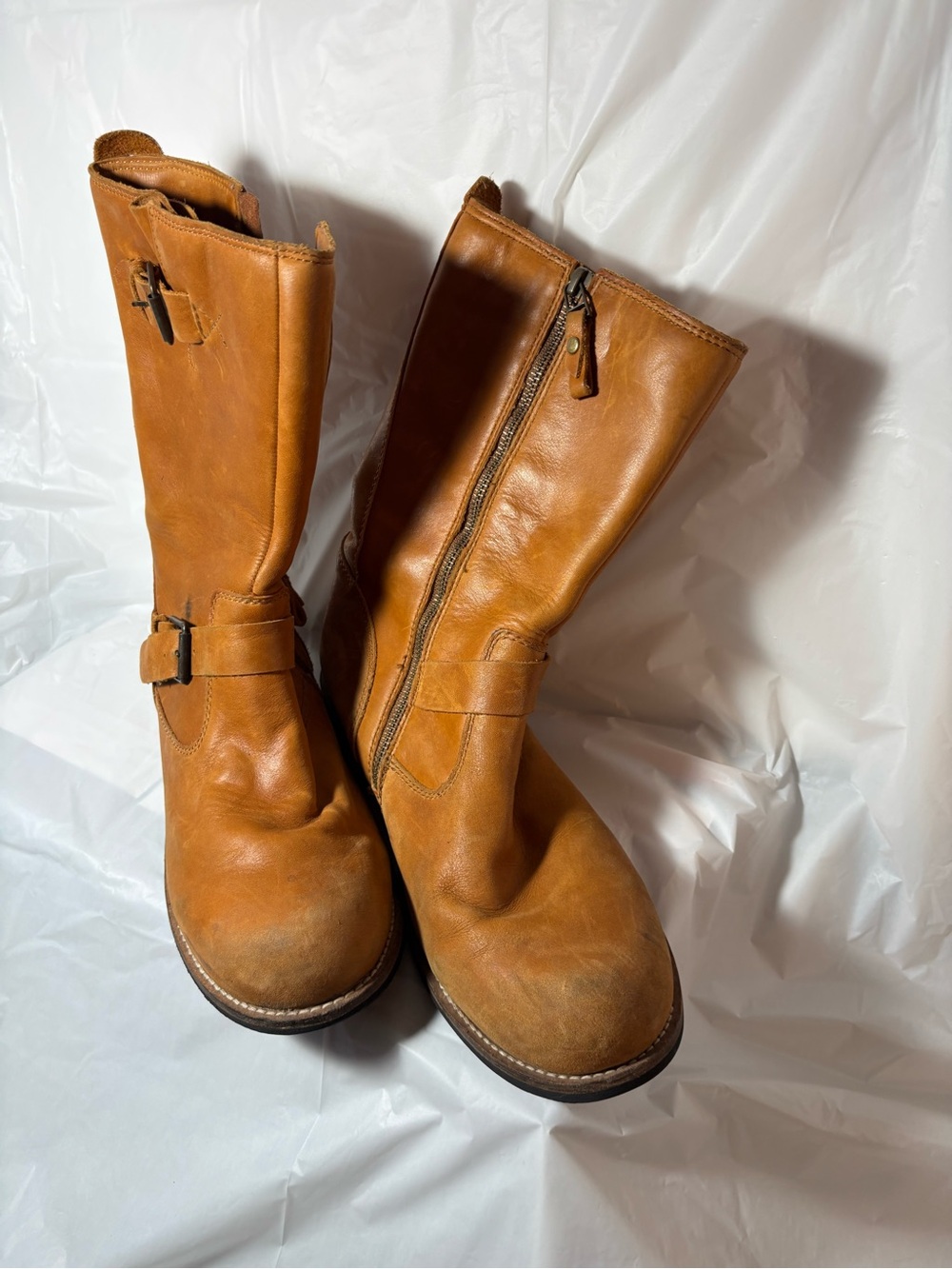 Men's Kodiak  Leather Zip Boots - Tan